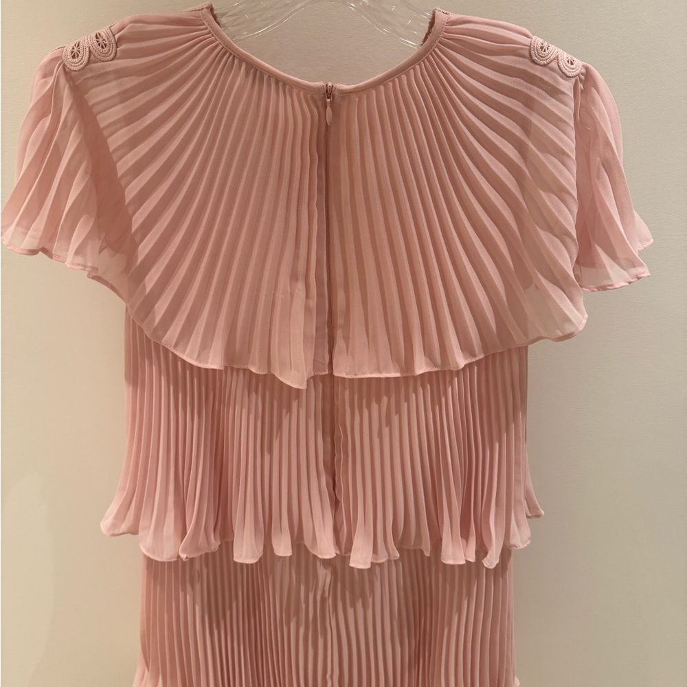 Self-Portrait Pink Pleated Girls Dress - Picture 2 of 3
